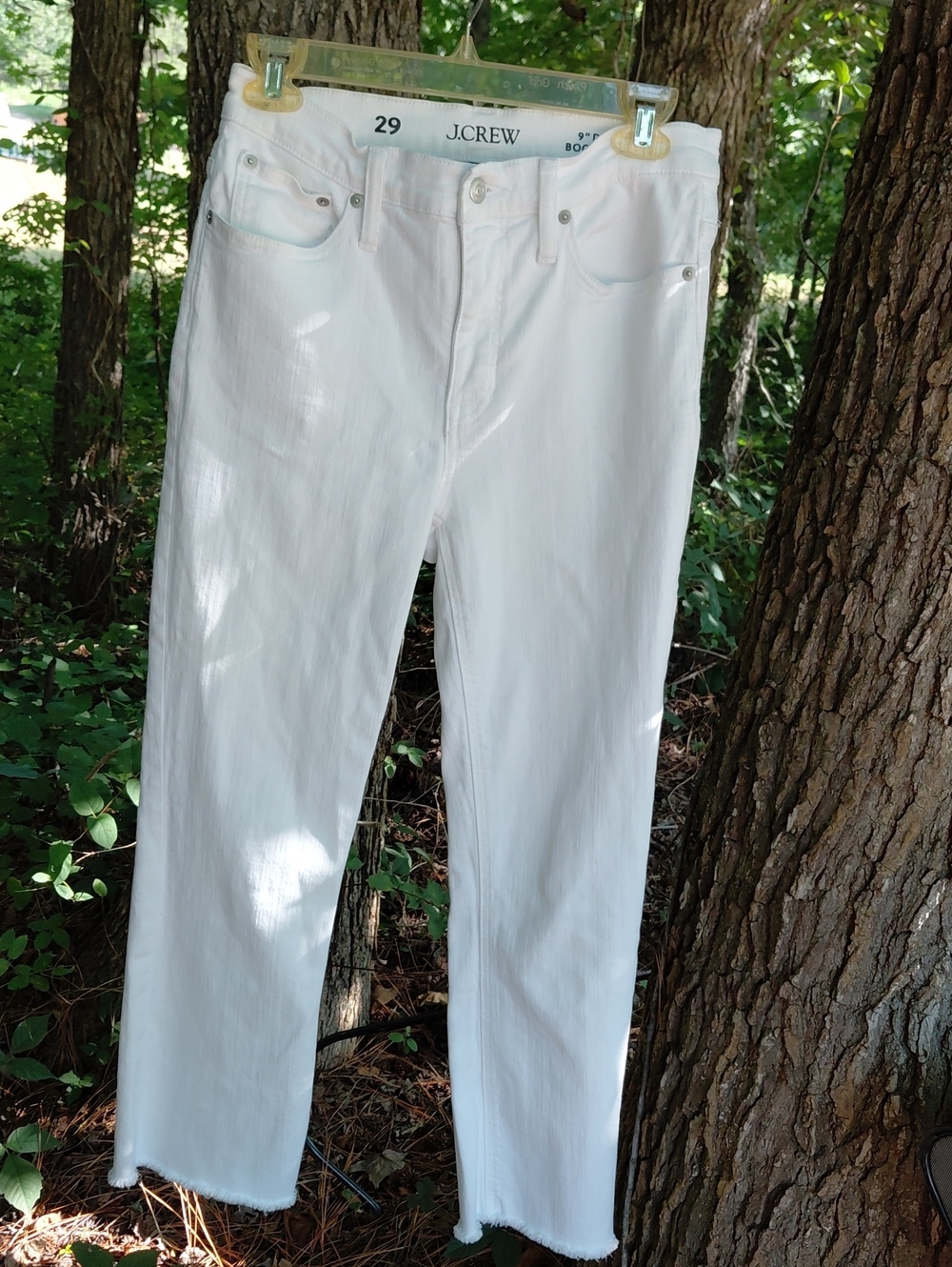 J. Crew White High-Rise Straight Jeans